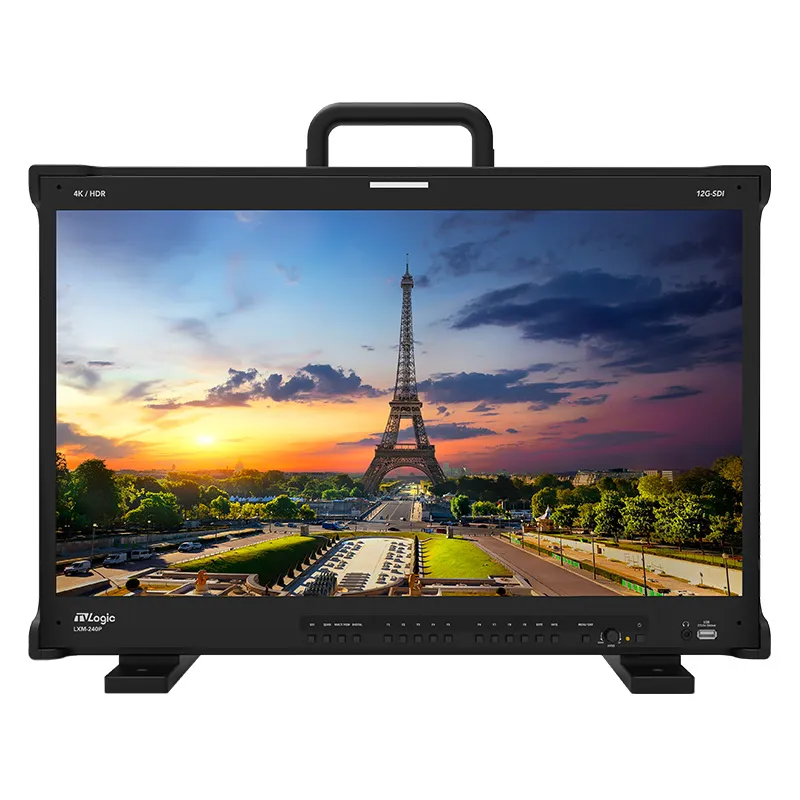 [LXM-240P-FM] TVLogic - LXM-240P Monitor with Cage, 24" 4K/UHD 12G-Quad Multi View Monitor with 3840x2160 LCD Panel