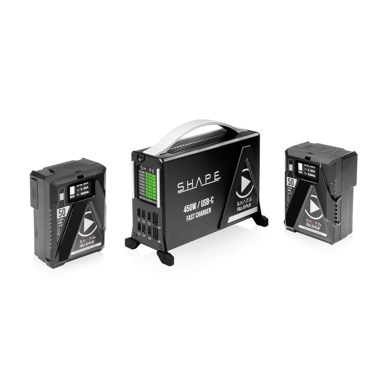Shape - Kit Chargeur Rapide USB-C avec 2x Batteries Mini V-Mount 50Wh