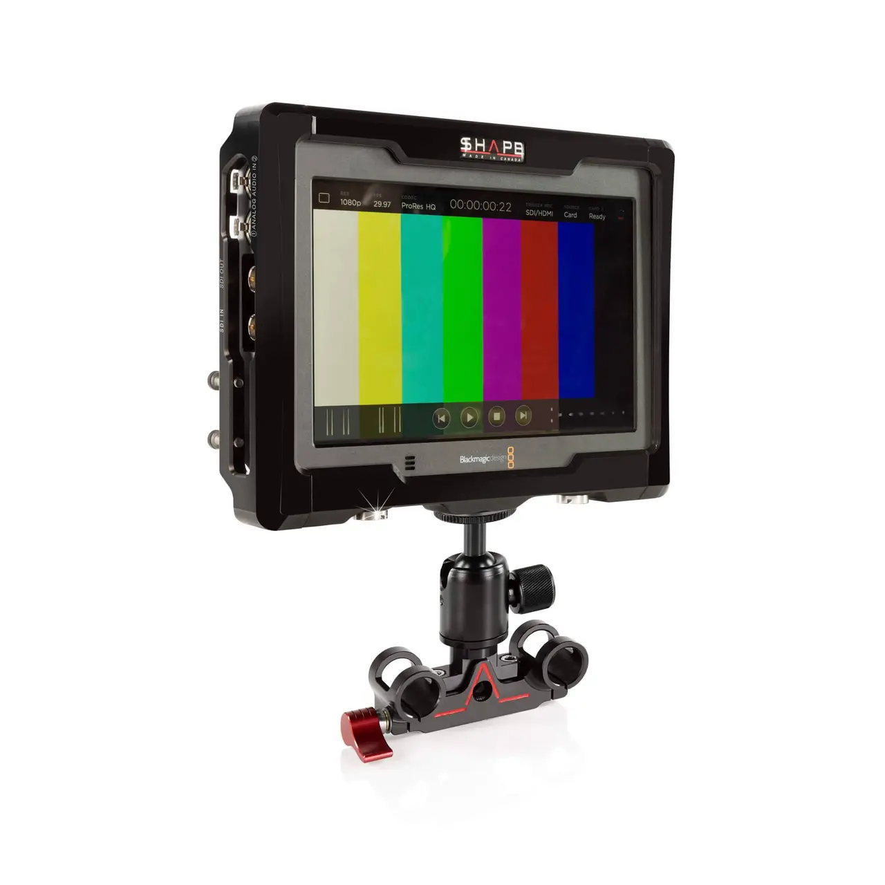 Shape - Cage Monitor avec Bloc Rotule 15 mm pour Blackmagic Design 4k Video Assist Cage