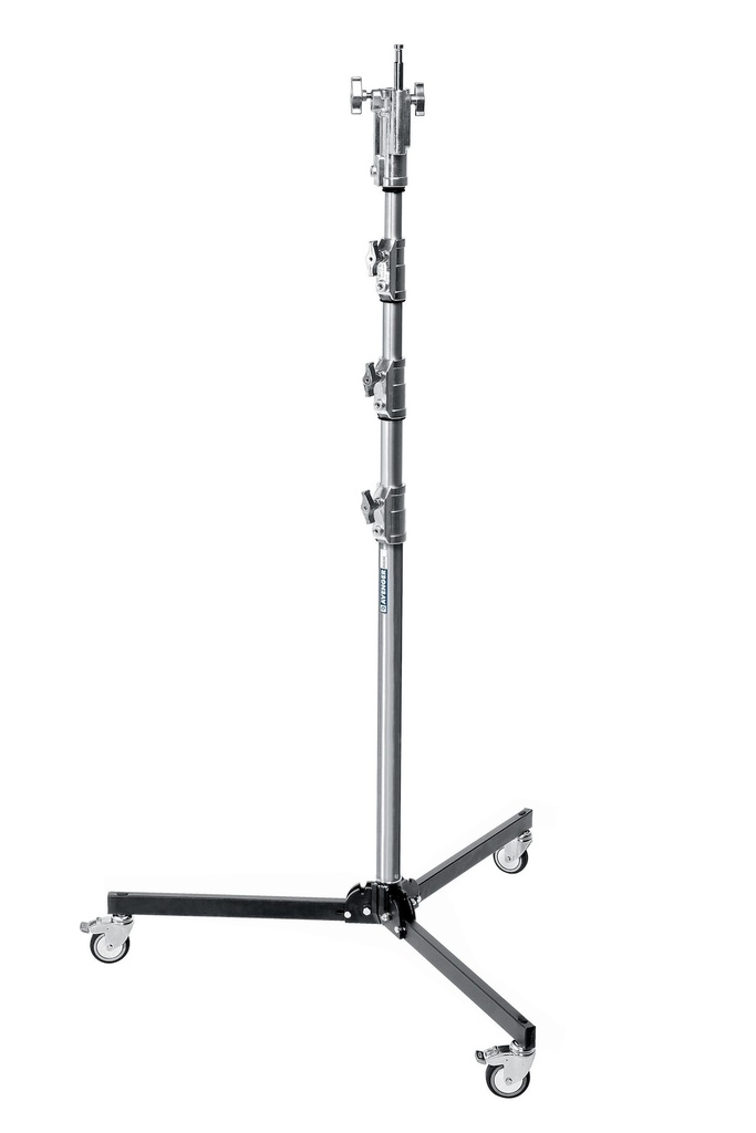 Avenger - Junior ladder 3.4 m on a foldable steel base with wheels