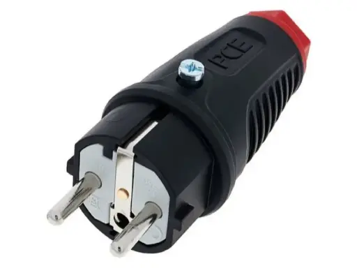 [CR-SHUKO-MALE-IP54] Cablage - Fiche male Shuko 16A IP54
